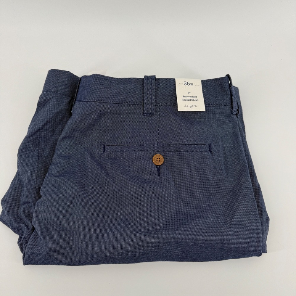 J.Crew Sunwashed Oxford Short 9 Inch Inseam Blue Mens 36 New 37201